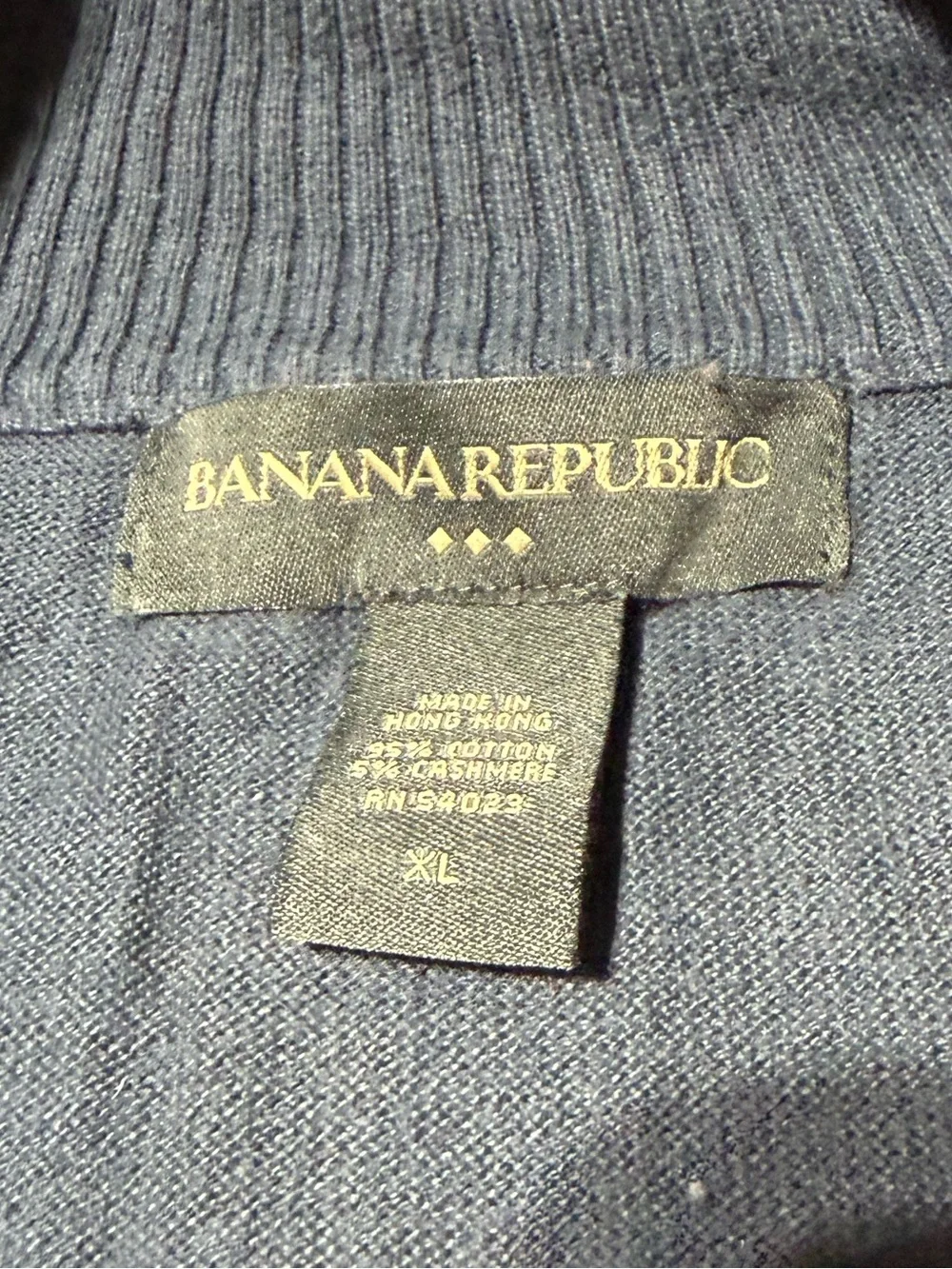 Banana Republic Men’s Dark Navy Button-Front Sweater